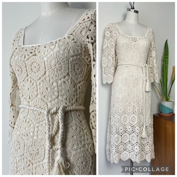 Q13/14 WE ARE KINDRED Luna Crochet Midi Dress - Picture 2 of 16